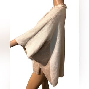 Note di Anita Merino Wool Cashmere Blend Dolman Poncho Italy Women OS Italy